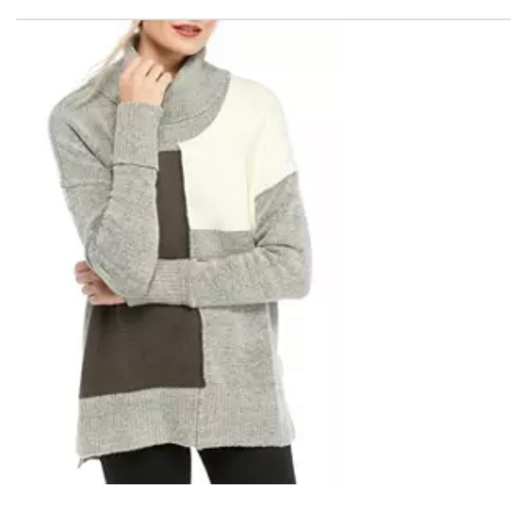 Tribal Cowl Neck oversized Soft Sweater-Nomad